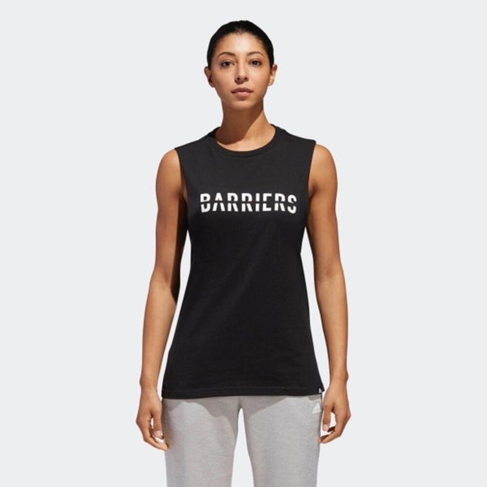 NWOT Adidas Climalite No Barriers Graphic Tank Top in Black